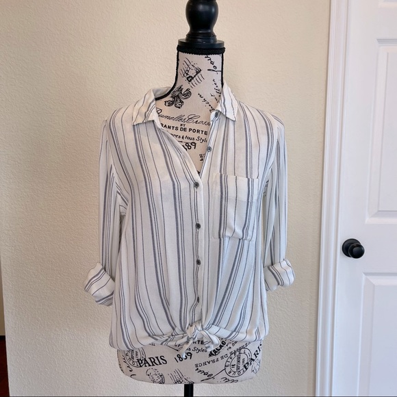 SUSINA Stripped Button Down Top - Women’s XS - Super Soft - Picture 5 of 9